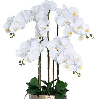 1Pcs Butterfly Orchid Artificial Flowers Orchid Phalaenopsis Fake Flowers Party Home Decor Garden Wedding Decoration Accessories