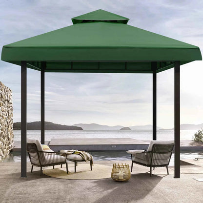 Grill Gazebo Replacement Canopy Roof, Outdoor BBQ Gazebo Top, Double Tiered Shelter Cover Roof ,for Yard Patio Garden Sunshade
