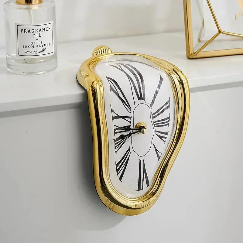 Novel Salvador Dali Style Melting Distorted Surreal Wall Clock