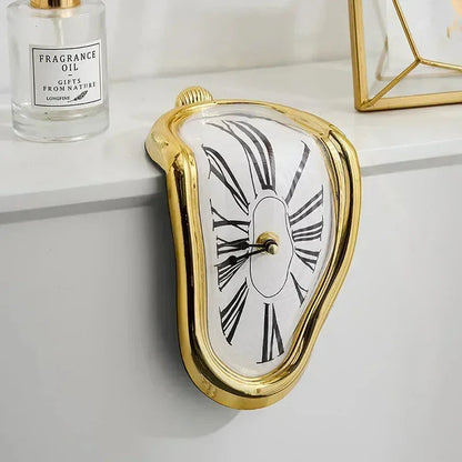 Novel Salvador Dali Style Melting Distorted Surreal Wall Clock