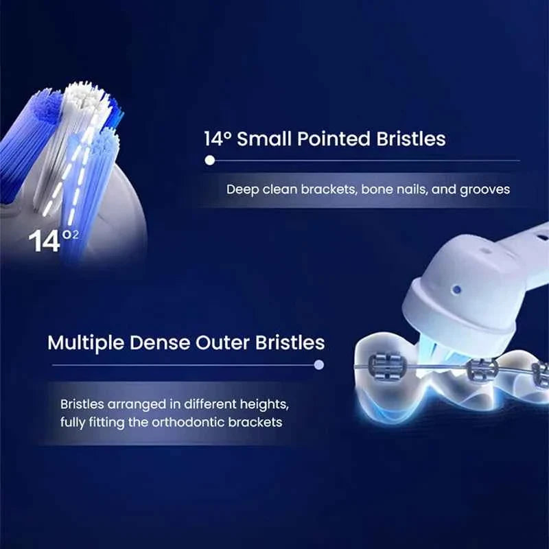 Original Brush head for Oral B iO 2/3/4/5/7/8/9 Electric Toothbrushes Designed for Teeth Deep Clean Remove Tooth Stains