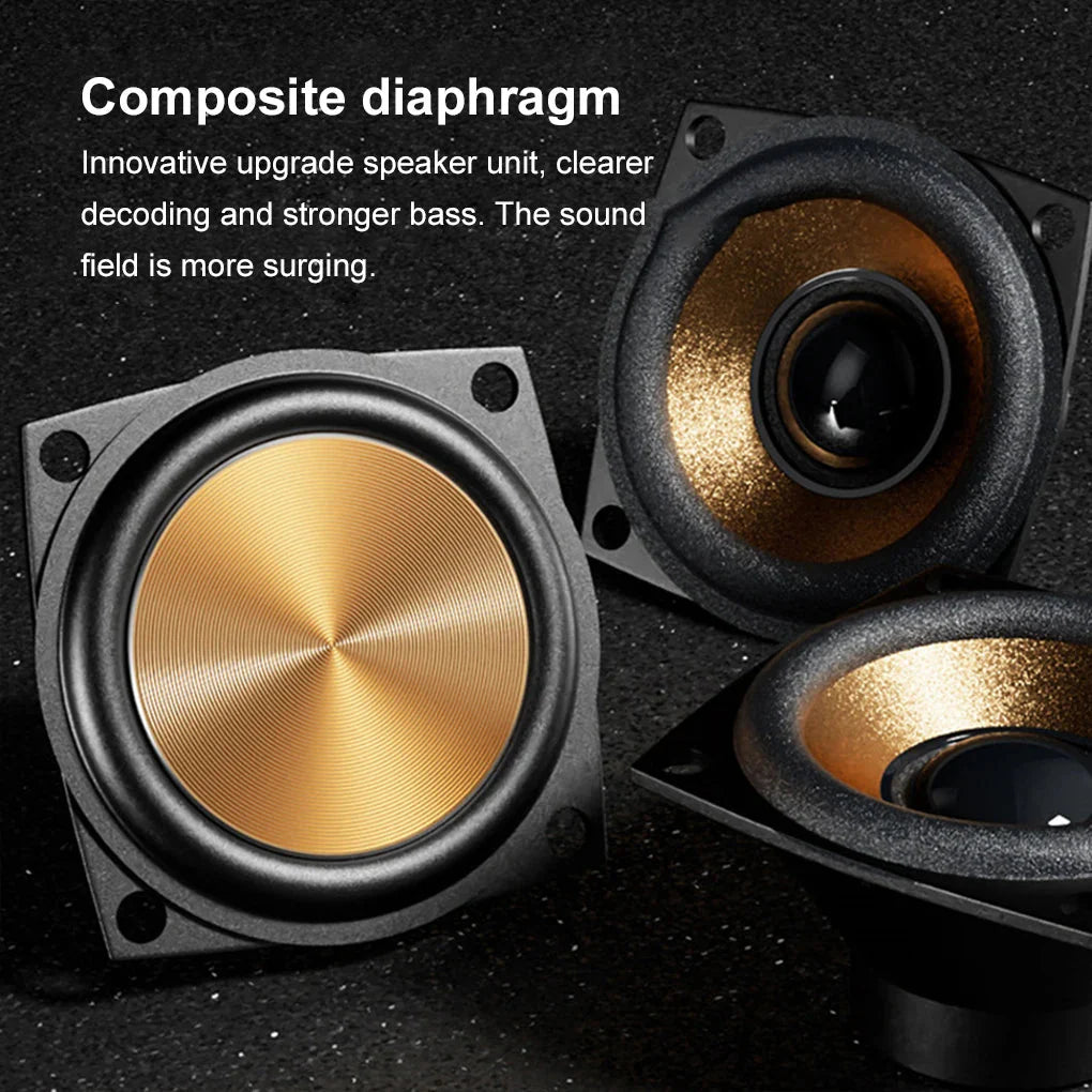 New Wireless BlueTooth Loudspeaker Box Wood Grain Retro Desktop High-power 3D Stereo Subwoofer Computer Audio Portable Sound-bar