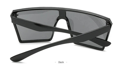 Oversized Square Sunglasses Women 2024 Luxury Brand Fashion Flat Top Red Black Clear Lens Men Fishing Shade Mirror UV400