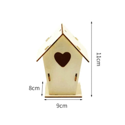 Easy To Assemble Wooden Bird Nest Hous DIY Natural Aesthetic Hanging Birdhouse Decoration Hummingbird Cages Outdoor
