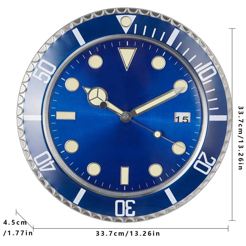 Metal Creative Art Design Digital Luminescent Clock 13"
