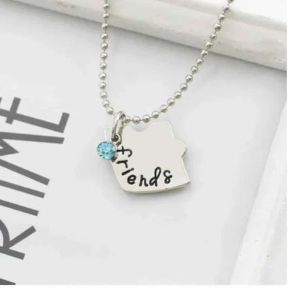 3 piece best friend necklace Women Necklac Chain 3 Piece Set Best Friend Friendship Pendant Bff Matching Necklace Jewelry