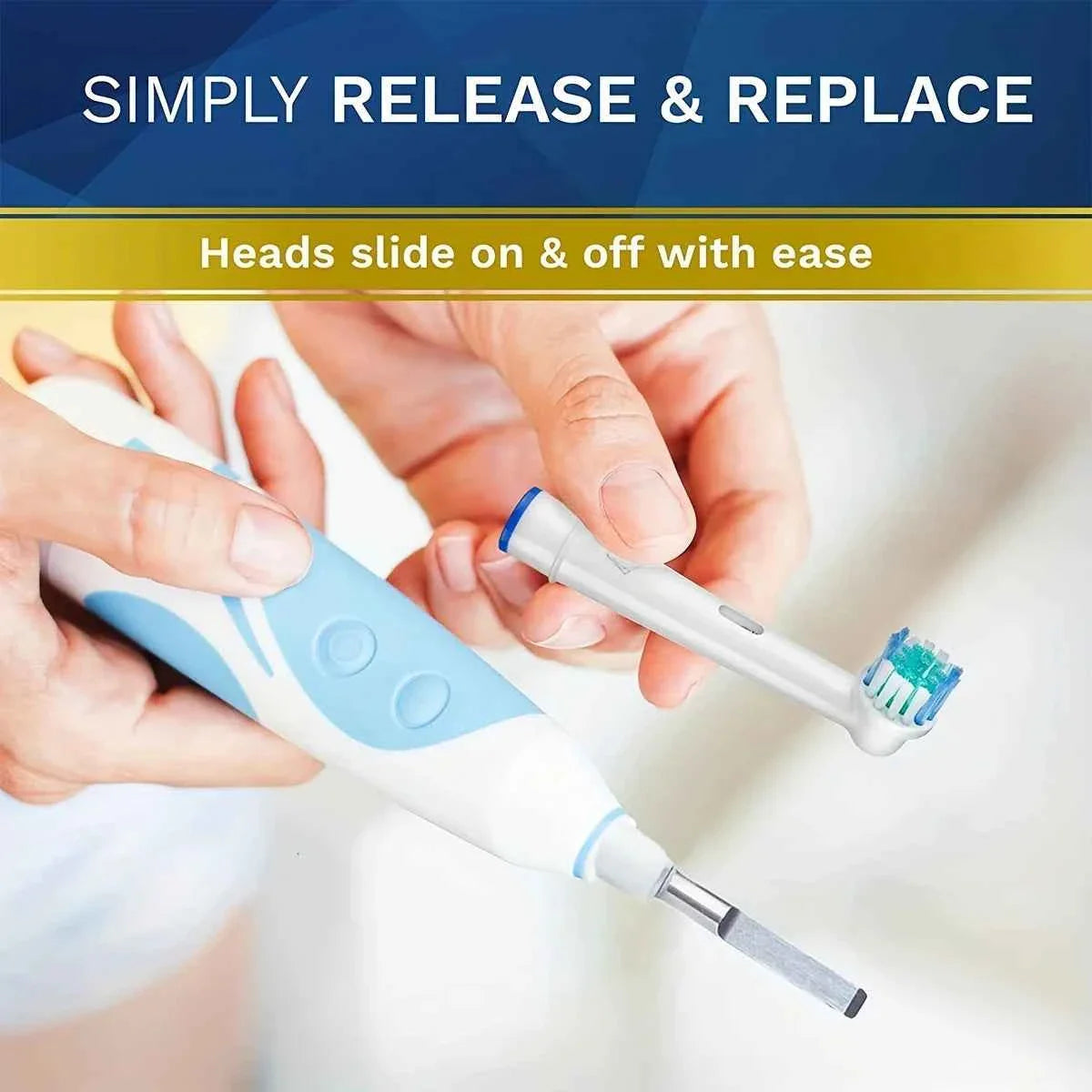 4pcs Toothbrush Head Compatible with Braun Oral B Electric Toothbrush, Replacement Brush Heads for Oral B Vitality Pro 1000 2000