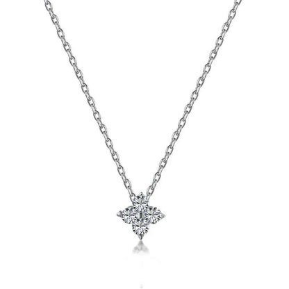 New Stainless Steel Zircon Necklaces for Women 18K Gold Plated Four Leaf Grass Collar Chain Necklace Luxury Jewelry Gift