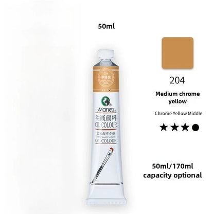 Maries Oil Paint 50ML Oil Painting Art Creation Pigment Large Oil Paint Paint Single Commonly Used 24 Colors