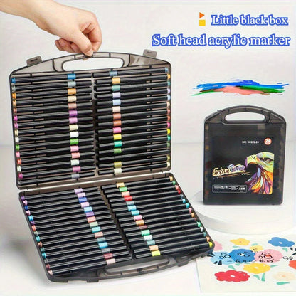 12/24/36/48 Colors Art Acrylic Markers Waterproof For Painting Wood Stone DIY Student Gift Art Stationery School Supplies