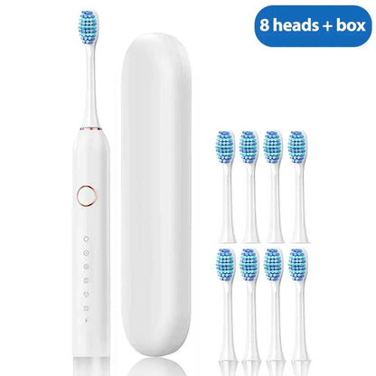 Sonic Electric Toothbrush for Adults Electronic Tooth Brush With Timer Rechargeable Electric Toothbrush with 8 Brush Heads