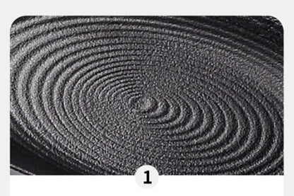 Pretty Black Melamine Plates Steak Barbecue Trays for Meal Vegetables Fruit Western Dinner Dishes Beautiful Tableware Decoration