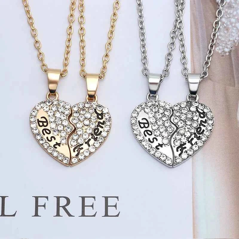 New Best Friends Necklace For Women Girls Broken Heart Puzzle Musical Note Pendant Necklaces BFF Friendship Forever Jewelry Gift