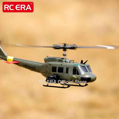 RC ERA Weathered Marine C032 UH1Huey One Click Inverted Flight TOF Optical Flow Gyro Stabilized RC Helicopter for Adults
