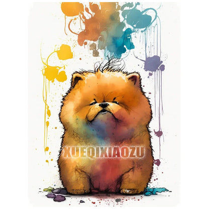 Animal Diamond Painting Graffiti Rhinestone Embroidery Dog Mosaic Cross Stitch Children Gift Art Handmade Home Decoration