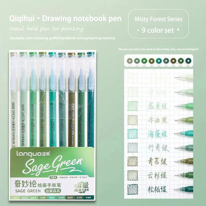 Languo 27-207 Colors Of One Set Drawing Handbook Pens Student DIY Graffiti Multi-Color Gel Pen Writing Marker Stationery