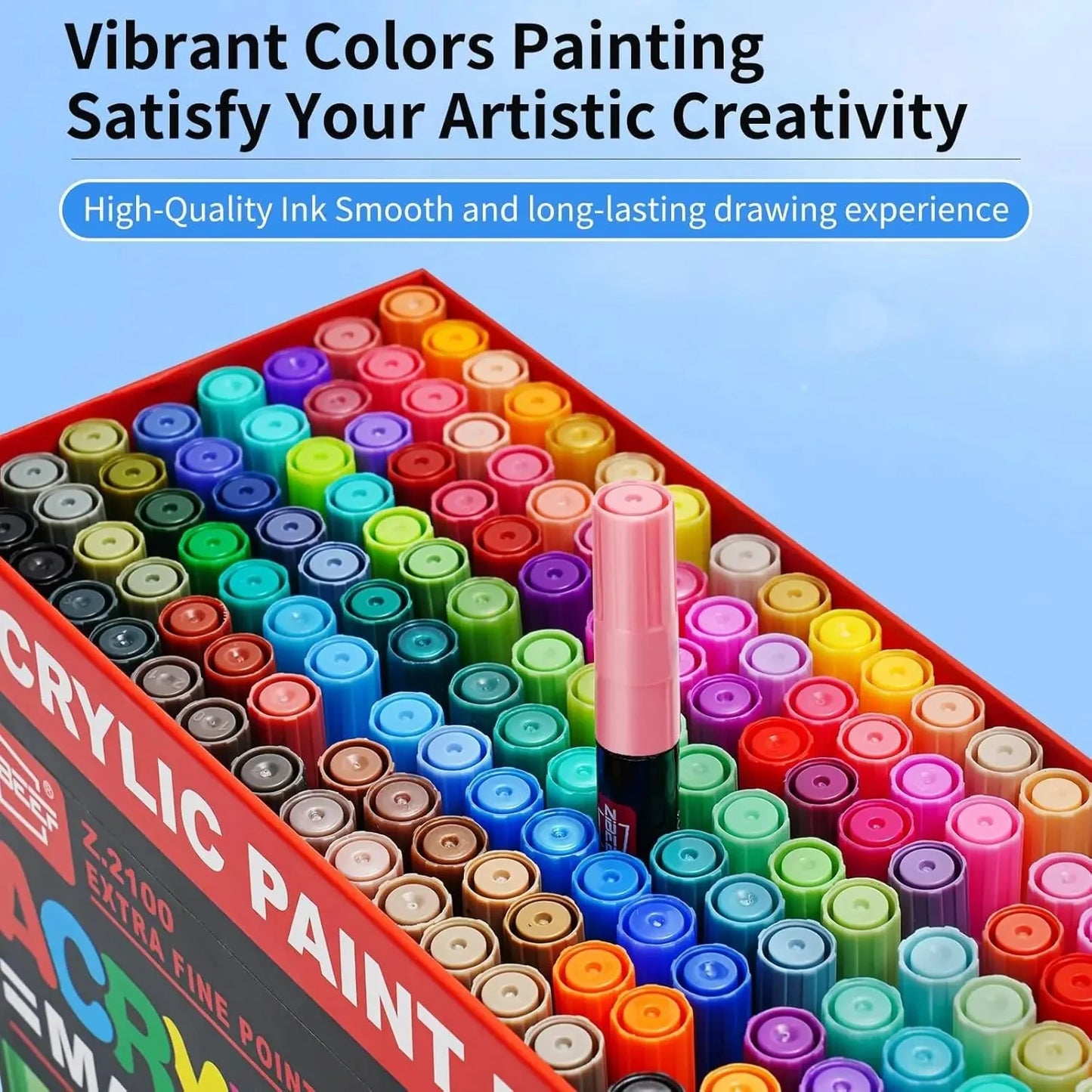 36-240 Acrylic Paint Markers, Waterproof & High Saturation for Wood,Metal,Plastic,Fabric,Glass,Ceramic Painting DIY Art Supplies
