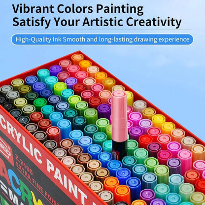 36-240 Acrylic Paint Markers, Waterproof & High Saturation for Wood,Metal,Plastic,Fabric,Glass,Ceramic Painting DIY Art Supplies