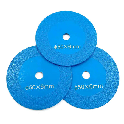 2inch 1-10Pcs Diamond Cutting Disc Glass Jade Crystal Tile Marble Saw Blade Brazed Glass Engraving Round Shank Mini Saw Blade