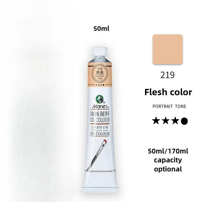Maries Oil Paint 50ML Oil Painting Art Creation Pigment Large Oil Paint Paint Single Commonly Used 24 Colors