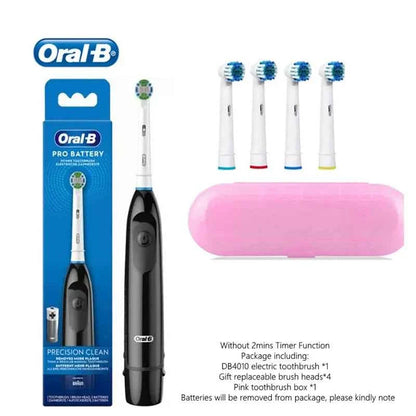 Original Oral B Electric Toothbrush Waterproof Battery Powered Tooth Brushes for Kid Adult Oral Health with Gift Head Travel Box