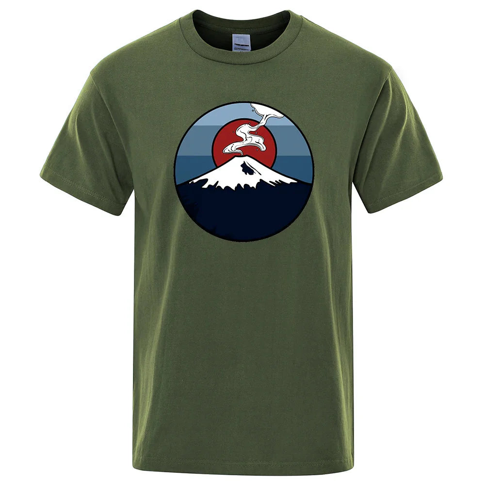 Mt. Fuji, Japan Mens T Shirt Fashion Cotton Eco-Friendly T-Shirts Summer Tee Clothes Tshirt Hip Hop Oversize Loose Men T Shirts