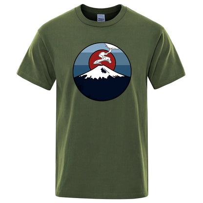 Mt. Fuji, Japan Mens T Shirt Fashion Cotton Eco-Friendly T-Shirts Summer Tee Clothes Tshirt Hip Hop Oversize Loose Men T Shirts
