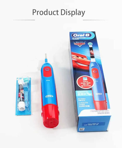 Oral B Kid Electric Toothbrush Car Design Toothbrush for Kid Soft Bristle Gentle Clean Teeth with Replacement Refills Waterpoof