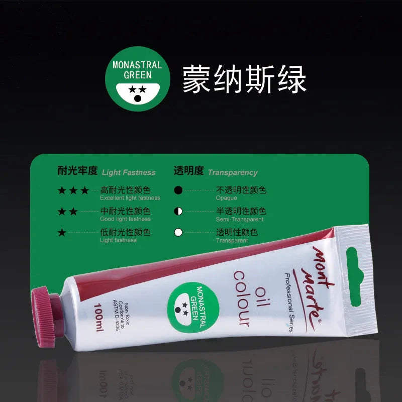 100ml Oil Paint 45 Colors Student Art Creation Special Waterproof Quick-drying Large Sticks Of Pigment School Painting Supplies