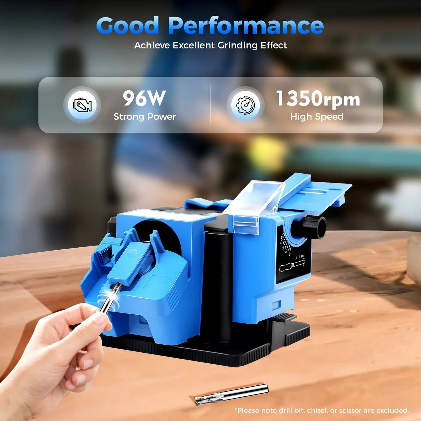 Electric 3mm-13mm Drill Bit Sharpener Household Grinding Tools Multifunctional Grinding Machine for Plane Knives, Scissors