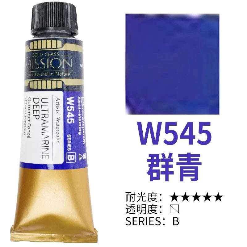 Korea MIJELLO tube watercolor artist 15ml watercolor paint mission series art supplies