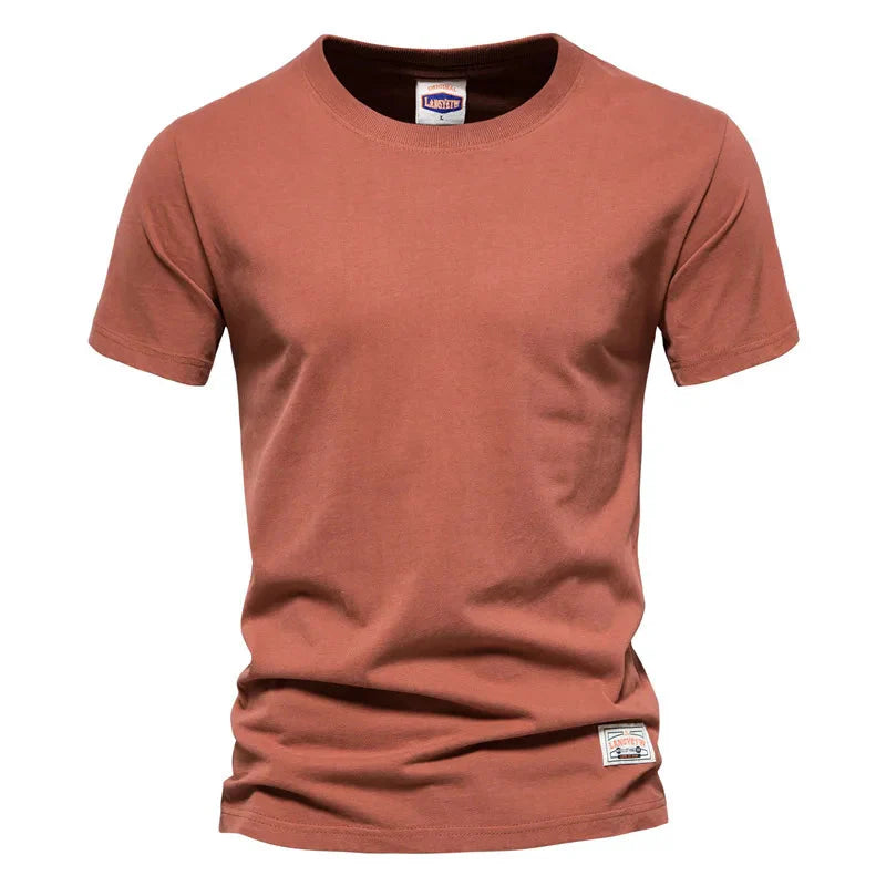Mens Summer 100% Cotton T-Shirts Wihte Fashion Casual Short Sleeve O-Neck T Shirt for Men Quality Tops Tees Basic Clothing Black