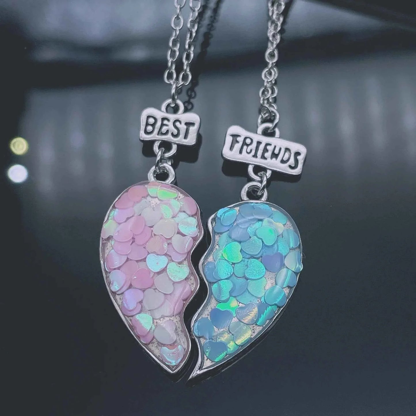 New Best Friends Necklace For Women Girls Broken Heart Puzzle Musical Note Pendant Necklaces BFF Friendship Forever Jewelry Gift