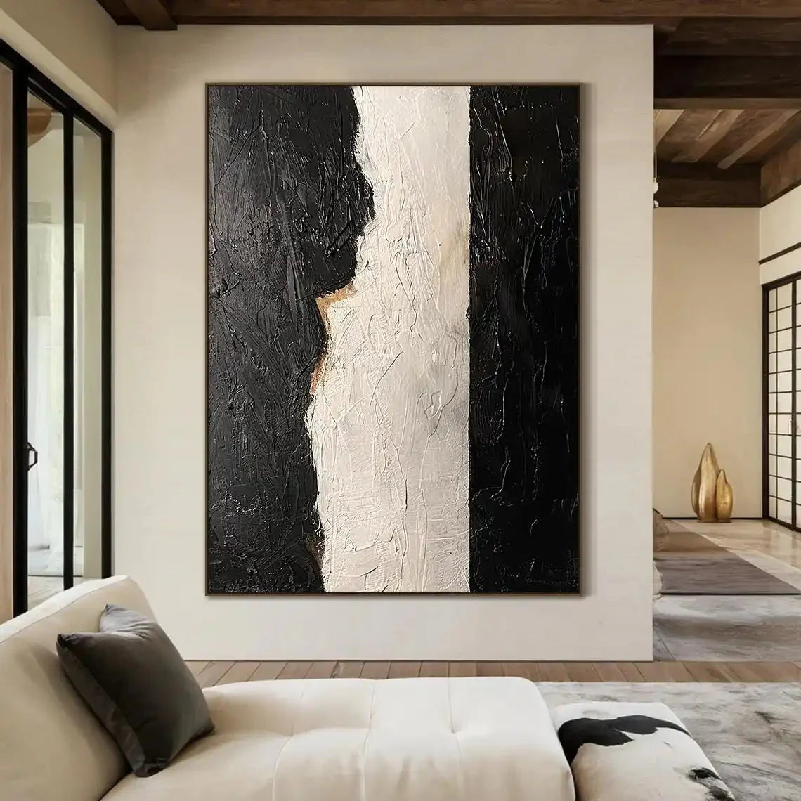 Texture Handmade Painting on Canvas Abstract Colorful Modern Minimalism Wall Art Decor Large
