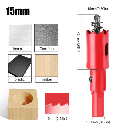 1pc 15-200mm M42 Bi-Metal Hole Saw HSS Drill Bit for Metal Iron Aluminum Stainless Plastic DIY Wood Cutter Tools