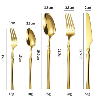 Premium Silver Stainless Steel Cutlery Set - 20/30/40 Piece Mirror Polished Flatware
