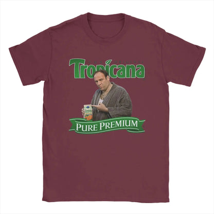 The Sopranos T-Shirts for Men  Novelty Pure Cotton Tees Round Neck Short Sleeve T Shirts Unique Clothing