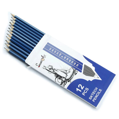 SeamiArt 12 Pcs. Standard Sketching Pencil Art Suppliers for Artist Drawing School Office Lapices De Colores Pencils Supplies