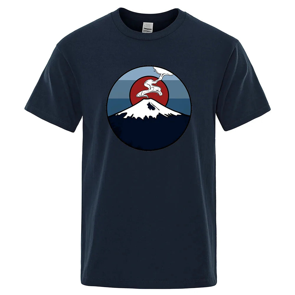 Mt. Fuji, Japan Mens T Shirt Fashion Cotton Eco-Friendly T-Shirts Summer Tee Clothes Tshirt Hip Hop Oversize Loose Men T Shirts