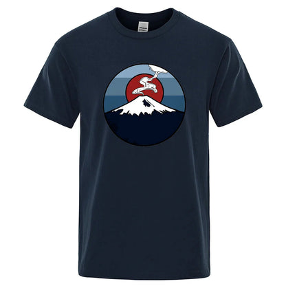 Mt. Fuji, Japan Mens T Shirt Fashion Cotton Eco-Friendly T-Shirts Summer Tee Clothes Tshirt Hip Hop Oversize Loose Men T Shirts