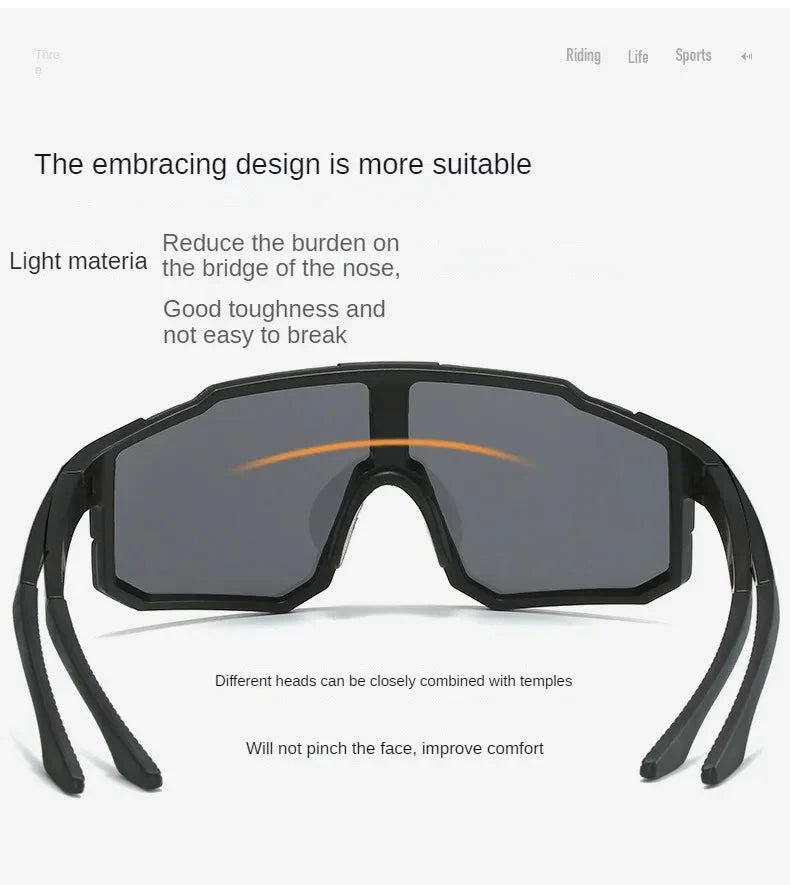 Cycling Sunglasses Sports Cycling Glasses Bike Eyewear MTB Dark Glasses Outdoor  Bicycle Goggles for Men Women Sunglasses UV400