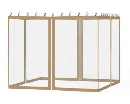 Gazebo Universal Replacement Mosquito Netting Outdoor Gazebo Canopy 4-Panel Screen Walls with Zipper (Mosquito Net Only)