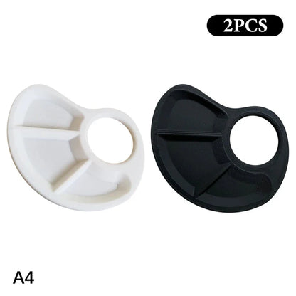 Ergonomic Thumb Palette Petite Paint Palette Smooth Surface for Artists Outdoor Painting Home Crafts School Art Classes