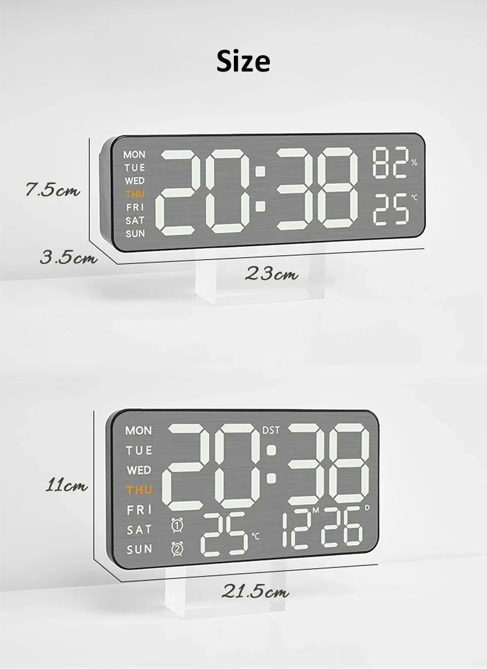 Mirror Brushed Finish Wall Clock Premium Modern Home Wall Clock