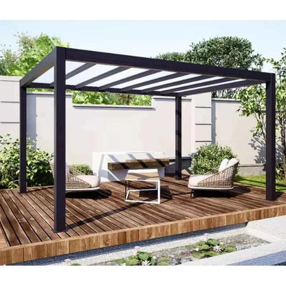 VLuxury Waterproof Aluminum Garden Pergola - All-Weather Terrace Cover