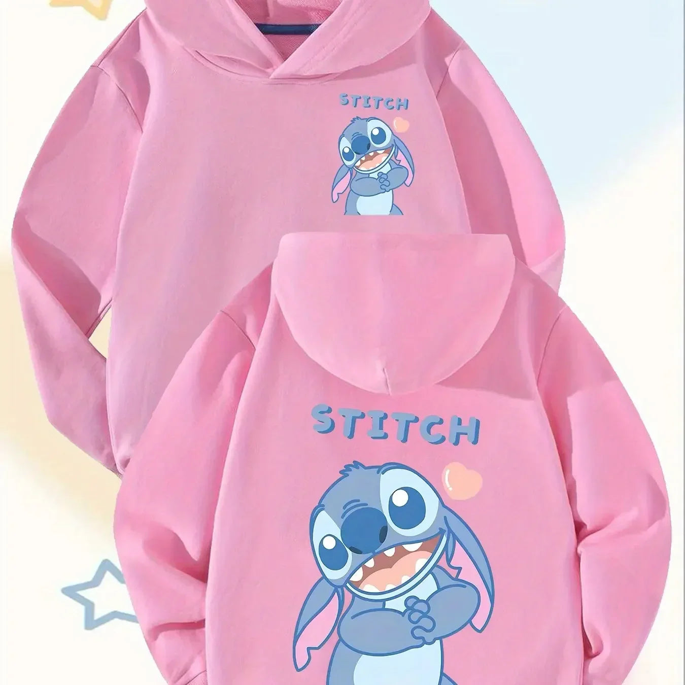 Fashionable Disney Children's Hoodies, Autumn and Winter Girls'  Boys' Clothes Outdoor Sweatshirts Soft Long-sleeved Pullovers