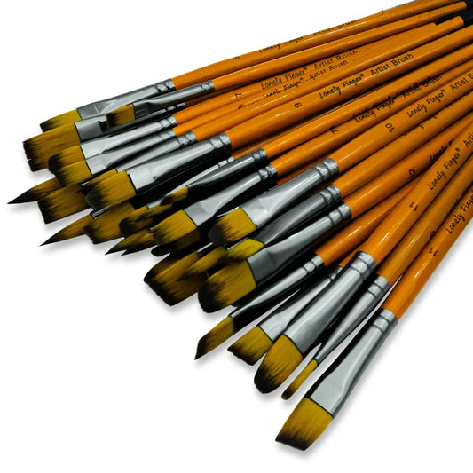 Paint Brush Set 12/48pcs Synthetic Hair for Acrylic Painting Watercolor Painting Gouache Ink Craft and Detail Painting