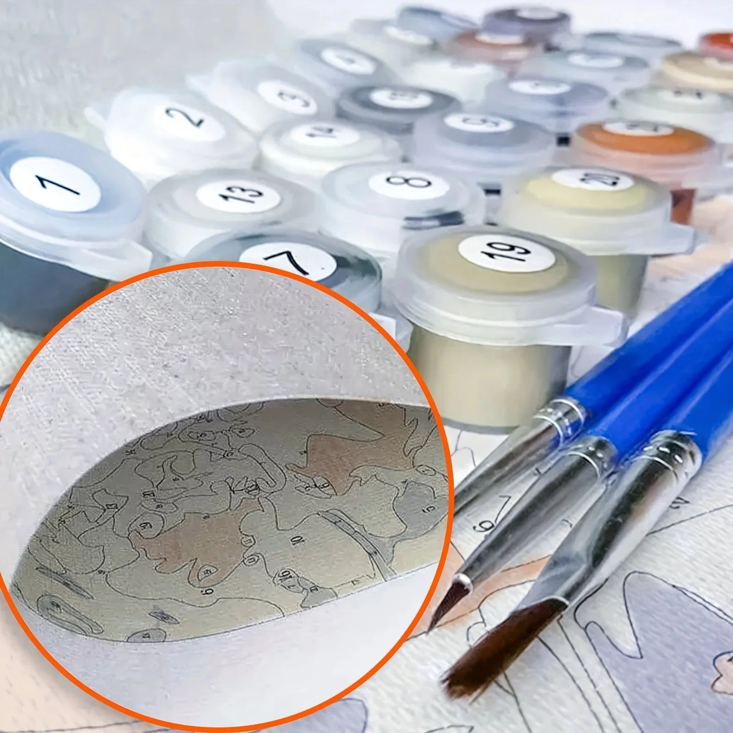 1pc Paint By Number Kits for Adults, 40x50cm/ 16x20inch, DIY Lavender Easy Oil Acrylic Painting By Numbers Kits Arts Crafts for