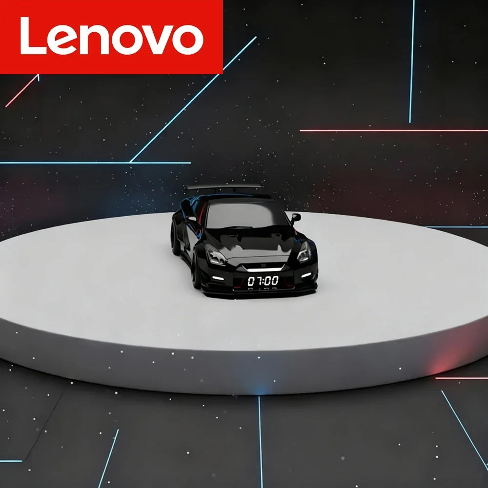 Lenovo New Hypercar-shaped Novelty Alarm Clock Realistic Engine Light Effects Portable Creative Desk Decor For Perfect Gift