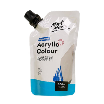 Art Acrylic Paint, 11 Colors Acrylic Paint, 100ml Bag, Rich Pigmented, Waterproof Acrylic Paints for Artists, Beginners